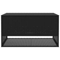 Opbergbox voor buiten 100x55x55,5 cm poly rattan zwart - thumbnail