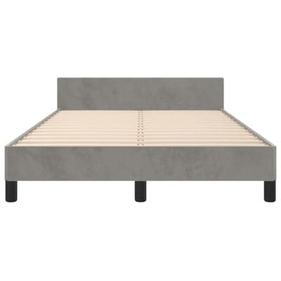 Bedframe zonder matras 120x190 cm fluweel lichtgrijs