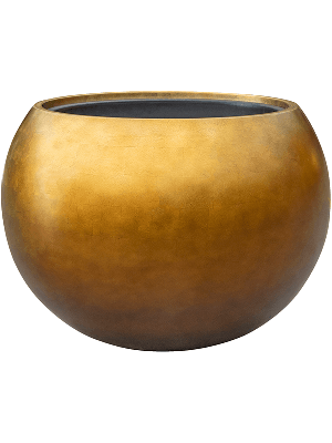 Baq Metallic Silver leaf Globe matt honey (met inzetbak), 50x37cm