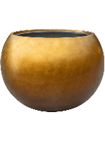 Baq Metallic Silver leaf Globe matt honey (met inzetbak), 50x37cm - thumbnail