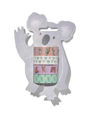 HEMA Washi tape op kartonnen koala - 4 stuks