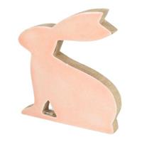 Figuur haas roze 21 cm | 6 stuks - thumbnail
