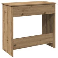 Bureau 80x40x75 cm bewerkt hout artisanaal eikenkleurig - thumbnail