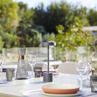 Snoerloze tafellamp - LUMISKY - ROBY - H30 cm - Aluminium Touch - Donkergrijs - LED - thumbnail