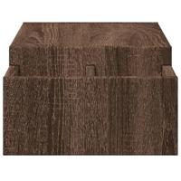 Monitorstandaard met opbergruimte 70x27x15 cm hout bruin eiken - thumbnail
