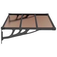VidaXL Deurluifel 122x90 cm polycarbonaat zwart - thumbnail