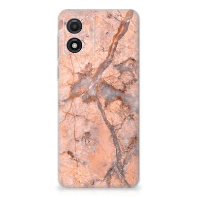 Motorola Moto E13 | TPU | Siliconen hoesje | Marmer Oranje Motorola Moto E13 | TPU | Siliconen hoesje | Marmer Oranje