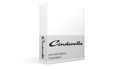 Cinderella hoeslaken basic katoen 90x200 tot25cm white Cinderella hoeslaken basic katoen 90x200 tot25cm white
