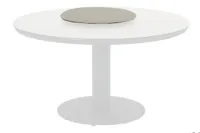 Apple Bee | Lazy Susan Melville Ø60 cm | Sintered Stone Top Light Grey - thumbnail