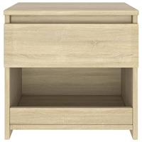 VidaXL Nachtkastje 40x30x39 cm bewerkt hout sonoma eikenkleurig - thumbnail