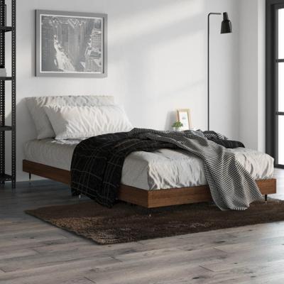 Bedframe zonder matras bewerkt hout bruin eikenkleur 90x200 cm