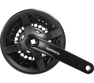 Crankstel 6/7/8 speed Shimano Tourney FC-TY301 met 150mm crankarm 42 x 34 x 24T - zwart