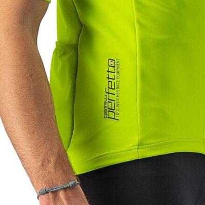 Castelli Perfetto RoS 2 Wind korte mouw fietsshirt groen/geel heren XL