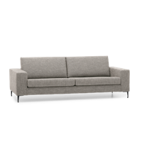 3-Zitsbank Fira Donkergrijs Stof - thumbnail