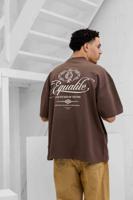 Equalité Yuki Boxy T-Shirt Heren Bruin - Maat XS - Kleur: Bruin | Soccerfanshop - thumbnail