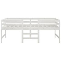 Bedframe zonder matras massief grenenhout wit 90x200 cm - thumbnail