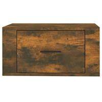 Nachtkastje wandgemonteerd 50x36x25 cm gerookt eikenkleurig - thumbnail