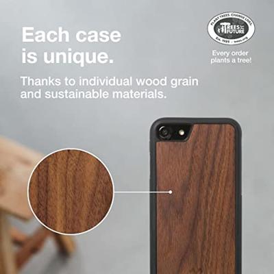 Woodcessories EcoBump mobiele telefoon behuizingen 11,9 cm (4.7") Hoes Zwart, Walnoot