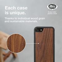Woodcessories EcoBump mobiele telefoon behuizingen 11,9 cm (4.7") Hoes Zwart, Walnoot - thumbnail