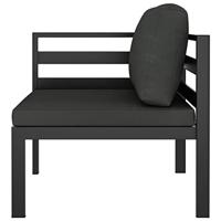 6-delige Loungeset met kussens aluminium antracietkleurig - thumbnail