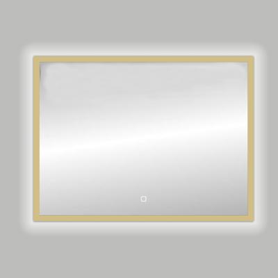 Best Design Badkamerspiegel Nancy Isola LED Verlichting 100x80 cm Mat Goud Best Design Badkamerspiegel Nancy Isola LED Verlichting 100x80 cm Mat Goud