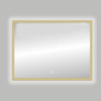 Best Design Badkamerspiegel Nancy Isola LED Verlichting 100x80 cm Mat Goud - thumbnail