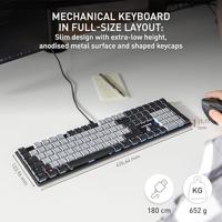 CHERRY CHERRY TAS KEY KC 500 Corded, Mechanical Toetsenbord QWERTZ, Duits Zwart - thumbnail