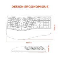 Tastiera wireless - Ergonomica - MOBILITY LAB - K30W - AZERTY - Multi-connessioni - Nero - thumbnail