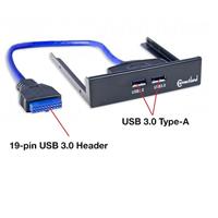 Connectland KIT-3.5'-USB-V3-2P stiftstrip (2 poorten, USB V3.0), zwart - thumbnail