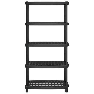 Opbergrek 5-laags 93,5x45,5x194,5 cm polypropeen zwart