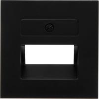 KOPP Athenis HK07 Dubbele UAE/UTP Afdekplaat Mat Zwart - thumbnail