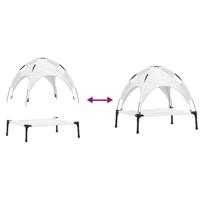 VidaXL Hondenbed zilvergrijs 71 x 64 x 71 cm staal - thumbnail