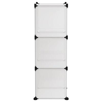 VidaXL Opbergmeubel met 6 vakken polypropeen transparant