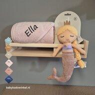 Jollein knuffelpop Zeemeermin Ella met badcape of badjasje - thumbnail