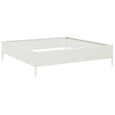 VidaXL Plantenbak verhoogd 100x100x26 cm staal wit