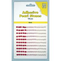 Nellie's Choice • adhesive pearls 150stuks/sheet 4mm 3 tones red - thumbnail