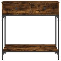 Wandtafel 75x34,5x75 cm bewerkt hout gerookt eikenkleurig - thumbnail