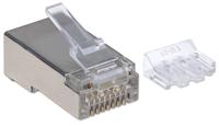 Intellinet Intellinet verpakking van 90 stuks Cat6A modulaire RJ45-stekkers STP 3-voudige klem voor massieve draad 90 stekkers in pot 790680 Krimpcontact - thumbnail