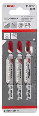 Bosch Accessoires Decoupeerzaagblad T 102 BF Clean for PVC 3st - 2608636780