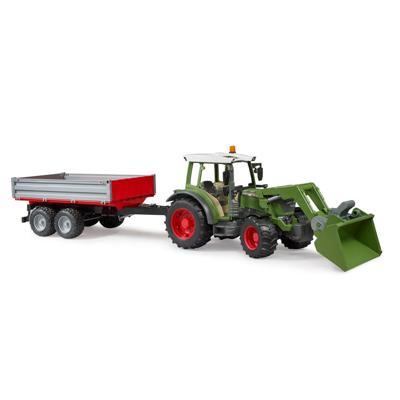 Bruder 02182 Fendt Vario 211 met Voorlader + Zijwandaanhanger
