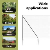 VidaXL Afrasteringspaal grijs 10 x 1,6 m (25 x 25 mm gaas) - thumbnail