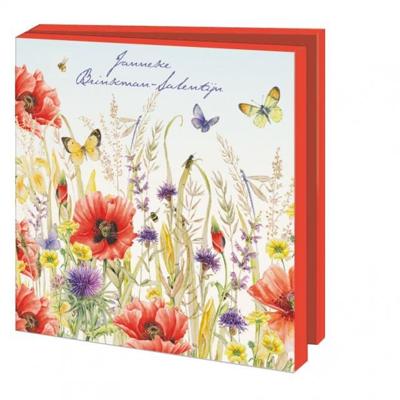 Kaartenmapje Klaprozen, Janneke Brinkman-Salentijn 10 Stuks