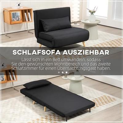 HOMCOM Slaapstoel (Breedte 94 cm, Antraciet) HOMCOM Slaapstoel (Breedte 94 cm, Antraciet)