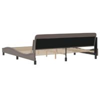 Bedframe zonder matras stof taupe 200x200 cm - thumbnail