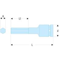 Facom impact schroevendraaier 1/2" 6 kant 6mm - NSHM.6 - thumbnail