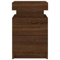 Nachtkastje met LED-verlichting 35x39x55 cm bruin eikenkleur - thumbnail