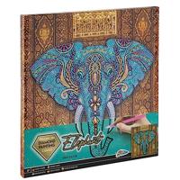 Grafix diamond painting op canvas olifant - thumbnail