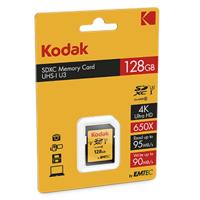 Micro SD geheugenkaart met adapter Kodak EKMSD128GXC10HPRK 128 GB - thumbnail