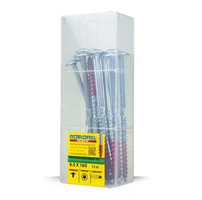 Rotadrill Rotadrill Houtbouwschroef Vz Tk +Snijpunt Torx TX40 8.0X120/80 | 20 stuks - 476.080.120