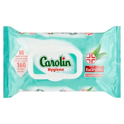 Carolin Carolin Hygiëne Doekjes Eucalyptus Extra Groot - 80 Stuks